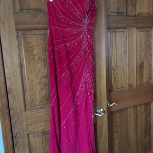 Fuschia with crystals and beads